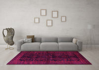 Machine Washable Persian Pink Traditional Rug, wshtr1400pnk