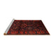 Sideview of Machine Washable Traditional Bakers Brown Rug, wshtr1401