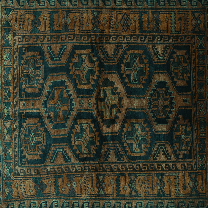 Square Persian Turquoise Traditional Rug, tr1401turq