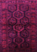 Machine Washable Persian Pink Traditional Rug, wshtr1401pnk