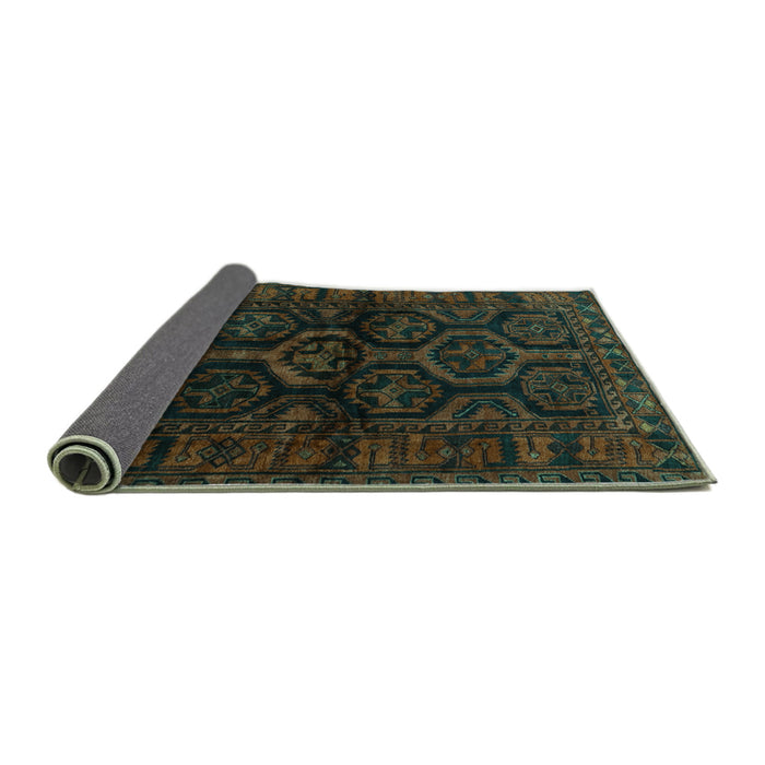 Sideview of Persian Turquoise Traditional Rug, tr1401turq
