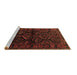 Sideview of Machine Washable Persian Brown Traditional Rug, wshtr1401brn