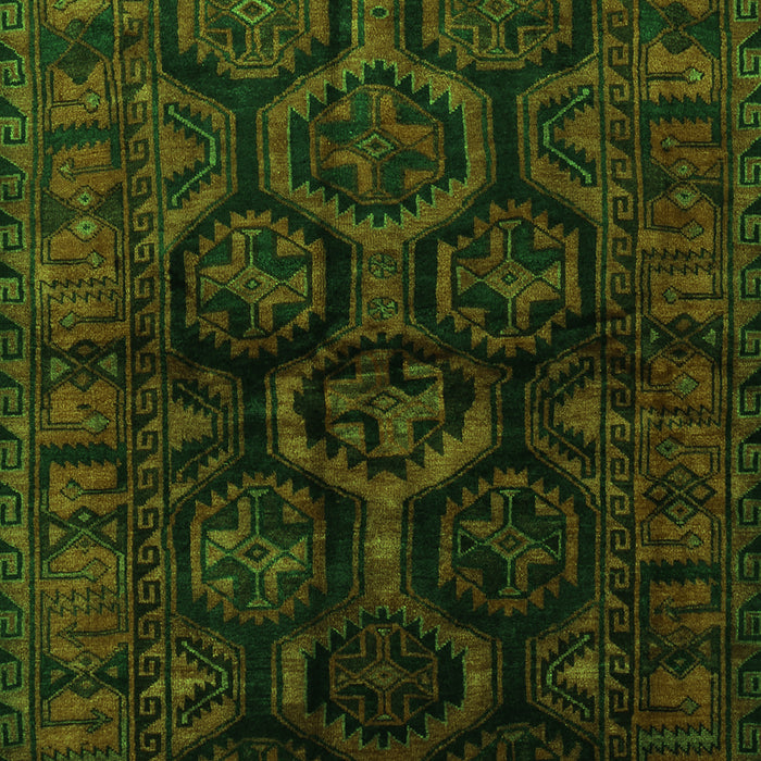 Serging Thickness of Machine Washable Persian Green Traditional Area Rugs, wshtr1401grn