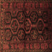 Square Persian Brown Traditional Rug, tr1401brn