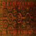 Square Persian Yellow Traditional Rug, tr1401yw