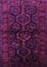 Machine Washable Persian Purple Traditional Area Rugs, wshtr1401pur