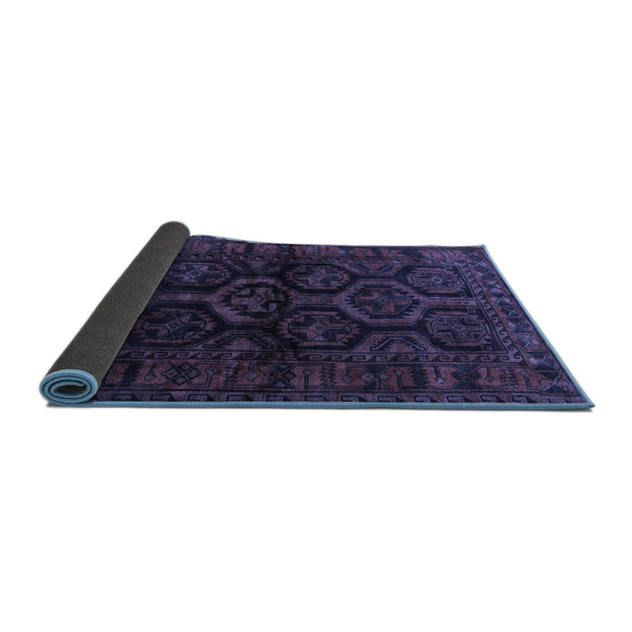 Sideview of Persian Blue Traditional Rug, tr1401blu