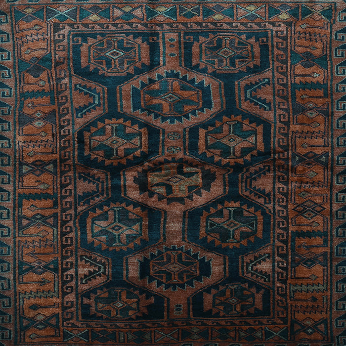 Square Persian Light Blue Traditional Rug, tr1401lblu