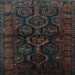 Square Persian Light Blue Traditional Rug, tr1401lblu