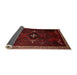 Sideview of Traditional Red Persian Rug, tr1402