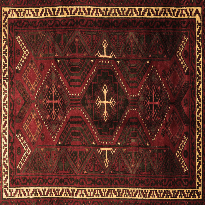 Square Persian Brown Traditional Rug, tr1402brn