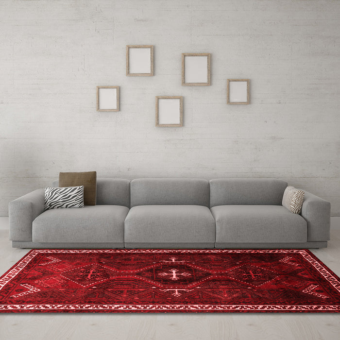 Traditional Red Washable Rugs