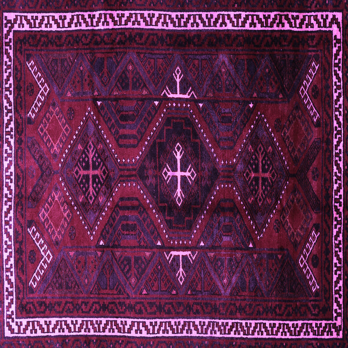 Square Persian Purple Traditional Rug, tr1402pur