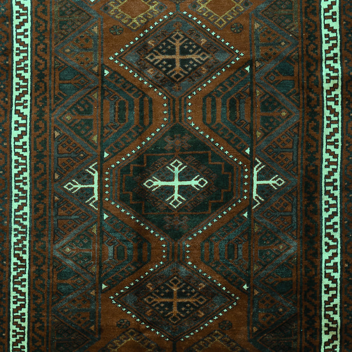 Machine Washable Persian Turquoise Traditional Area Rugs, wshtr1402turq