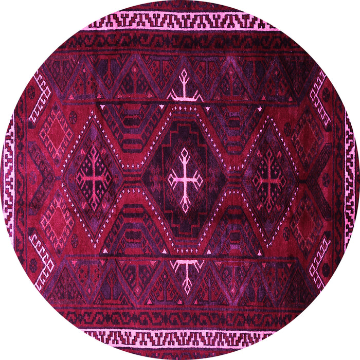 Round Persian Pink Traditional Rug, tr1402pnk