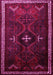 Machine Washable Persian Pink Traditional Rug, wshtr1402pnk