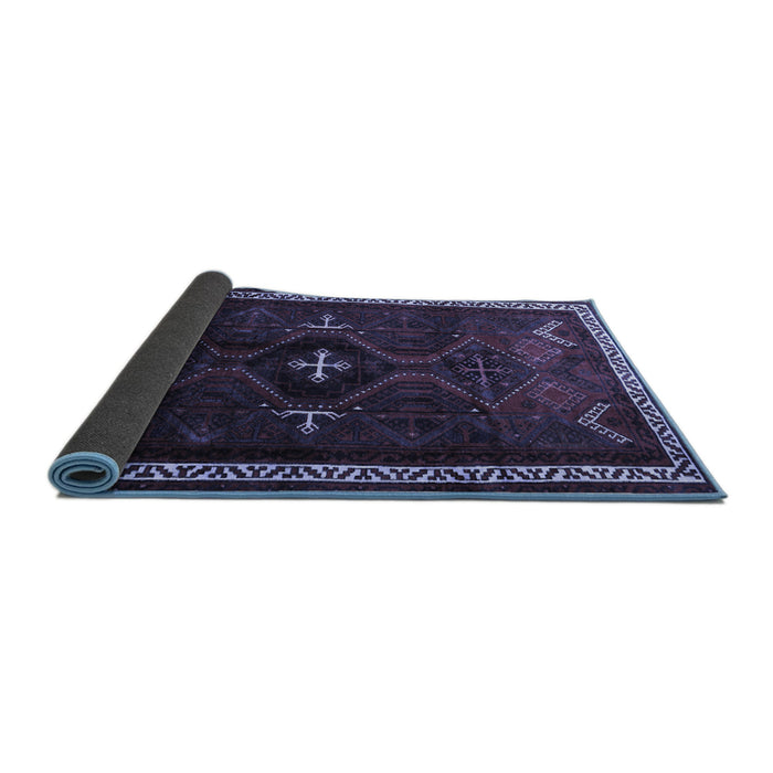Sideview of Persian Blue Traditional Rug, tr1402blu