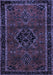 Machine Washable Persian Blue Traditional Rug, wshtr1403blu