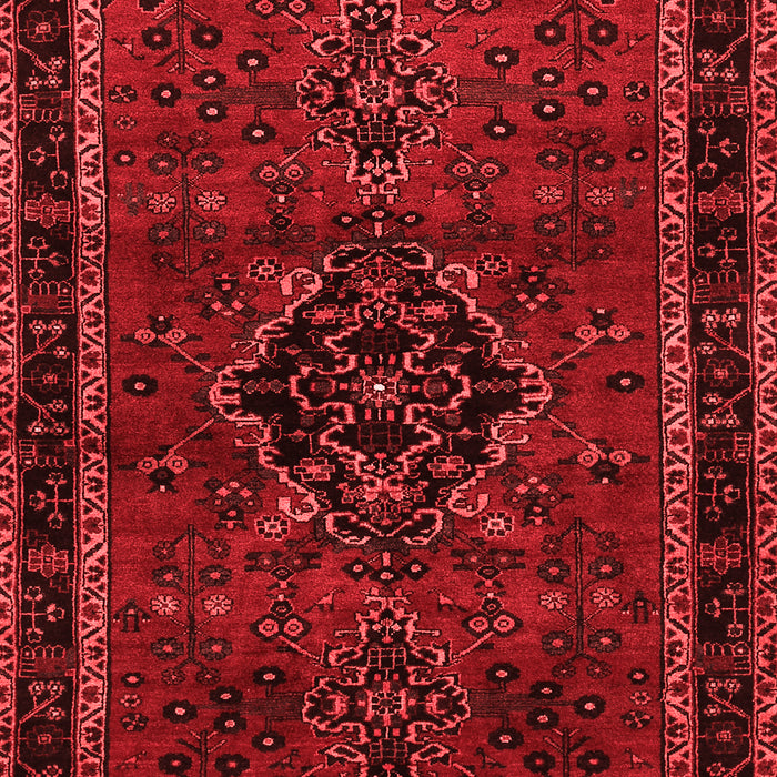 Machine Washable Persian Red Traditional Rug, wshtr1403red