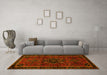 Machine Washable Persian Yellow Traditional Rug in a Living Room, wshtr1403yw