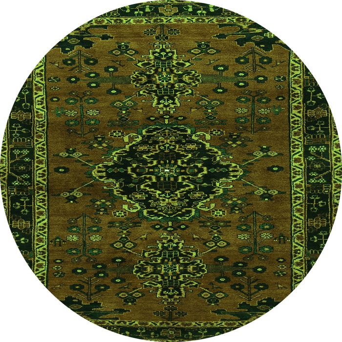 Machine Washable Persian Green Traditional Area Rugs, wshtr1403grn