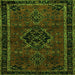 Serging Thickness of Persian Green Traditional Rug, tr1403grn