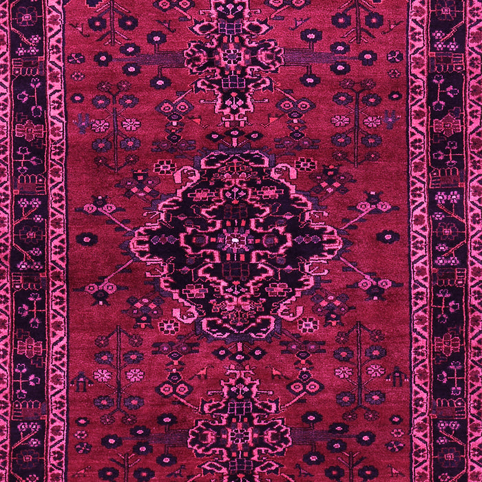 Machine Washable Persian Pink Traditional Rug, wshtr1403pnk