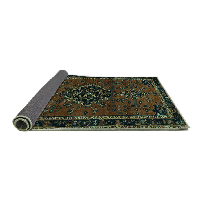 Sideview of Persian Turquoise Traditional Rug, tr1403turq