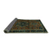 Sideview of Persian Turquoise Traditional Rug, tr1403turq