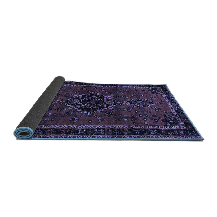 Sideview of Persian Blue Traditional Rug, tr1403blu