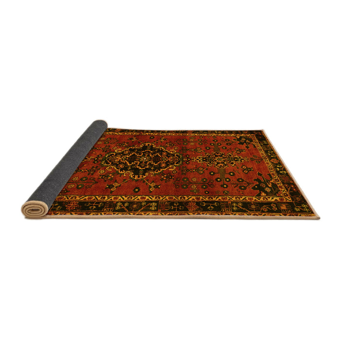 Sideview of Persian Yellow Traditional Rug, tr1403yw