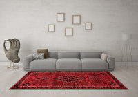 Machine Washable Persian Red Traditional Rug, wshtr1403red