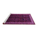 Sideview of Machine Washable Persian Purple Traditional Area Rugs, wshtr1404pur