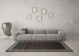 Machine Washable Persian Light Blue Traditional Rug in a Living Room, wshtr1404lblu