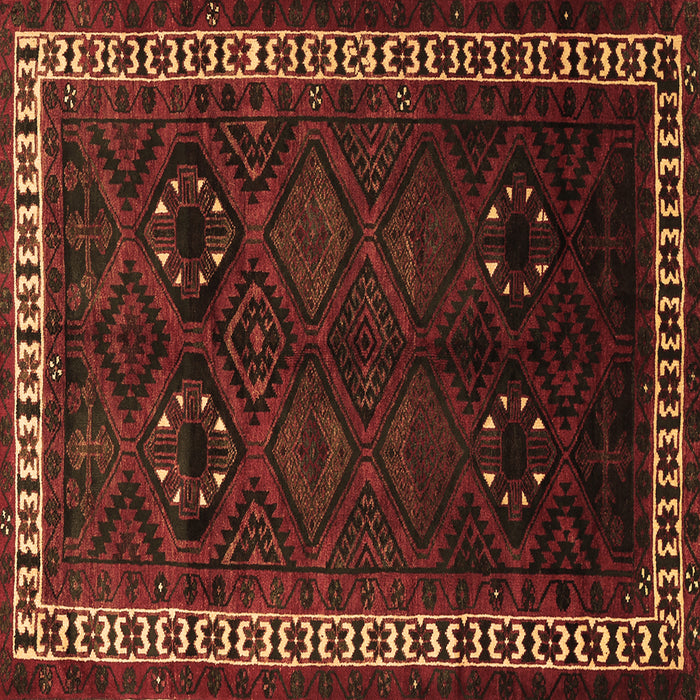 Square Persian Brown Traditional Rug, tr1404brn