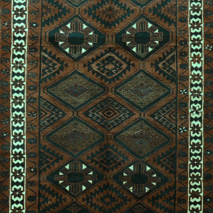 Machine Washable Persian Turquoise Traditional Area Rugs, wshtr1404turq