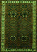 Serging Thickness of Machine Washable Persian Green Traditional Area Rugs, wshtr1404grn