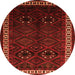 Square Persian Orange Traditional Rug, tr1404org