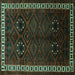 Square Persian Turquoise Traditional Rug, tr1404turq