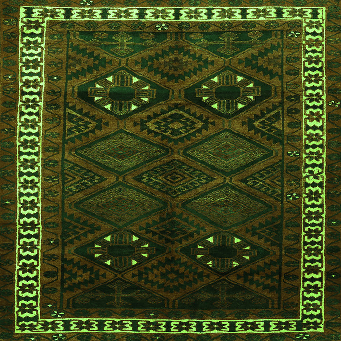 Serging Thickness of Persian Green Traditional Rug, tr1404grn