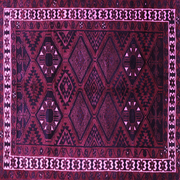 Square Persian Purple Traditional Rug, tr1404pur