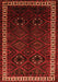 Serging Thickness of Machine Washable Persian Orange Traditional Area Rugs, wshtr1404org