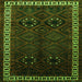 Round Machine Washable Persian Green Traditional Area Rugs, wshtr1404grn