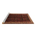 Sideview of Machine Washable Persian Brown Traditional Rug, wshtr1404brn