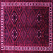 Square Machine Washable Persian Pink Traditional Rug, wshtr1404pnk