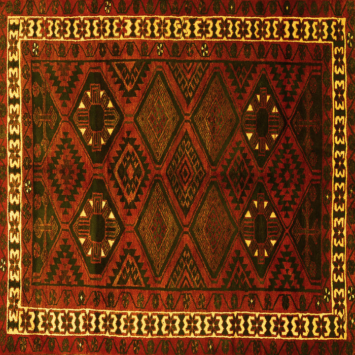Square Persian Yellow Traditional Rug, tr1404yw
