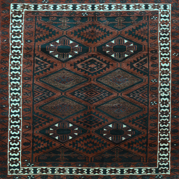 Square Persian Light Blue Traditional Rug, tr1404lblu