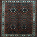 Square Persian Light Blue Traditional Rug, tr1404lblu