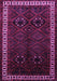 Machine Washable Persian Purple Traditional Area Rugs, wshtr1404pur