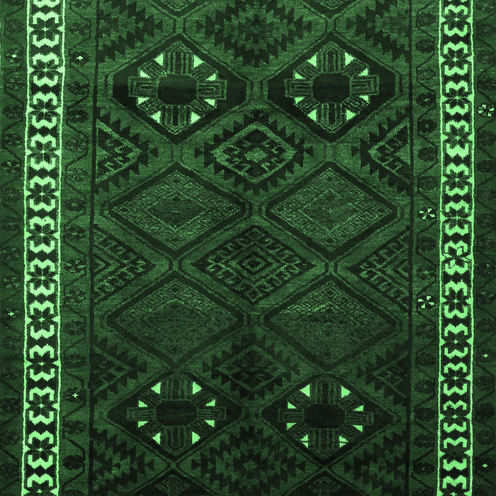 Machine Washable Persian Emerald Green Traditional Area Rugs, wshtr1404emgrn